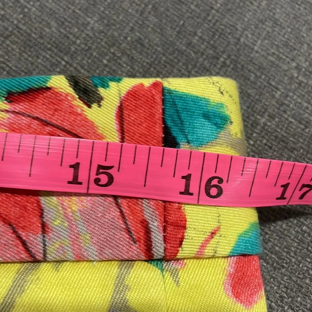 J.Crew Factory Yellow with Red Flower Print throughout